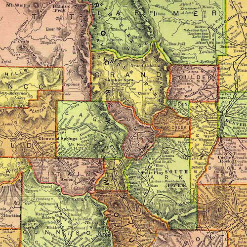 Colorado Map 1895